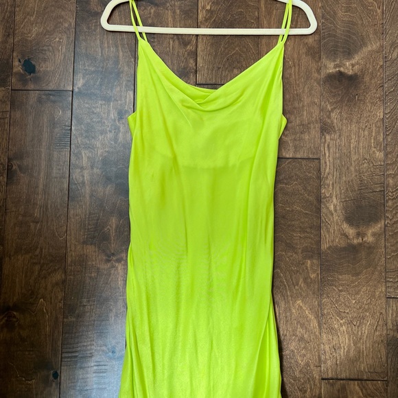 Yellow Silk MIDI Dress - Picture 2 of 7